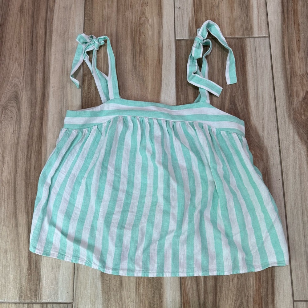 Stoney Clover Lane Mint Green and White Striped Camisole